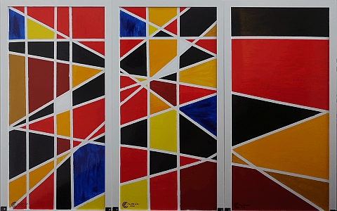 Montierte Kombination 2 er Stellwände